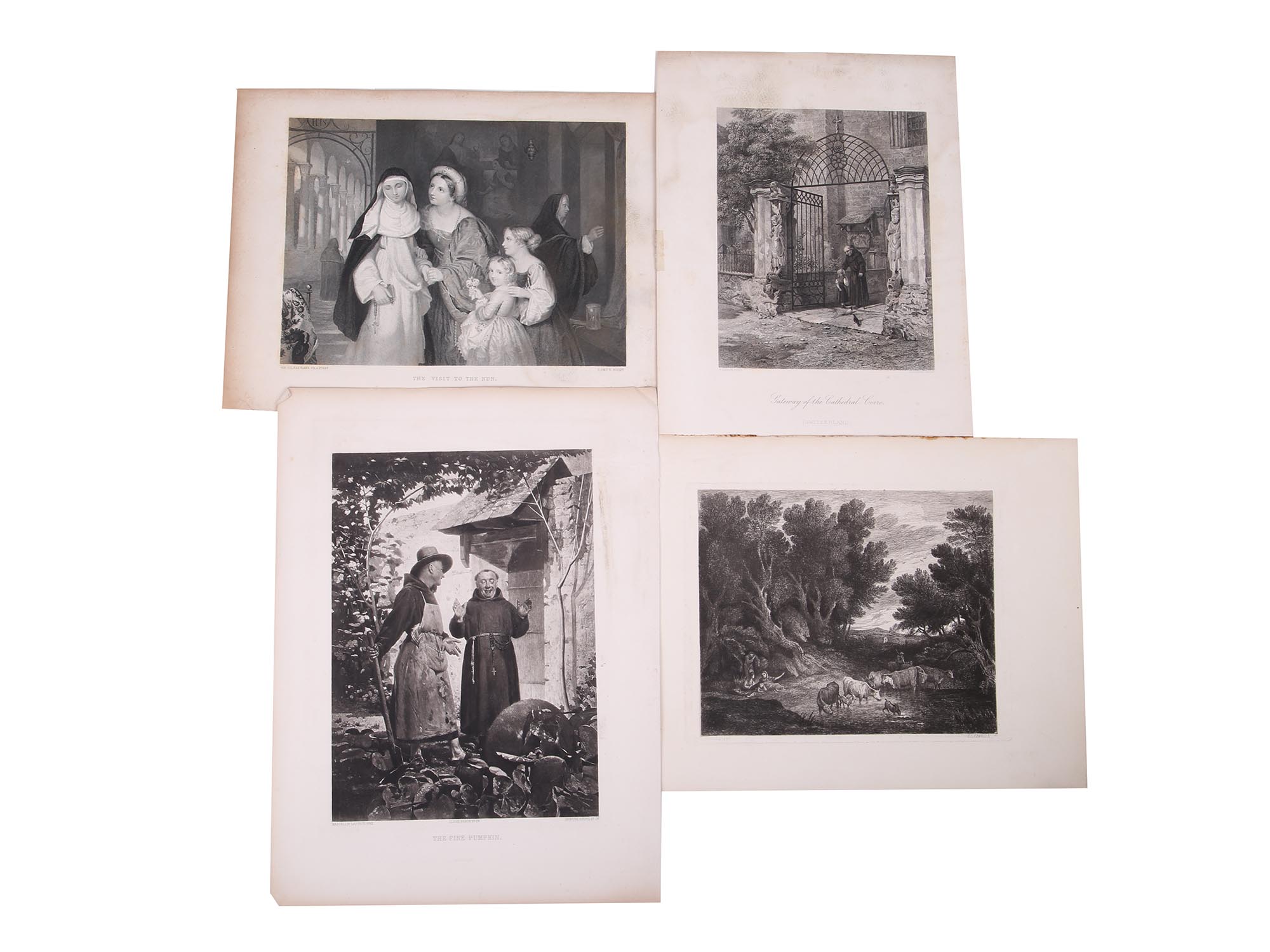 ANTIQUE 19TH CENTURY EUROPEAN ART ETCHINGS PIC-0